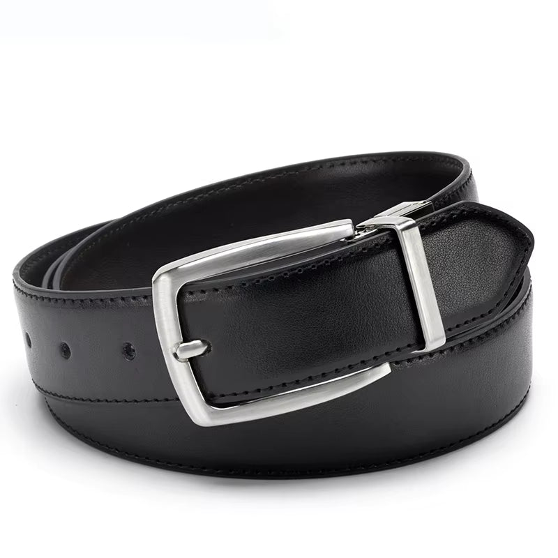 Reversible Belts for Men Genuine Leather for Male High Quality Formal Belt Black Brown Navy Blue